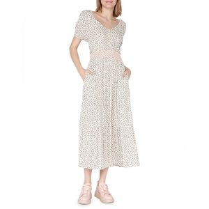 NWT- Dex Smocked Waist Tiered Maxi Dress